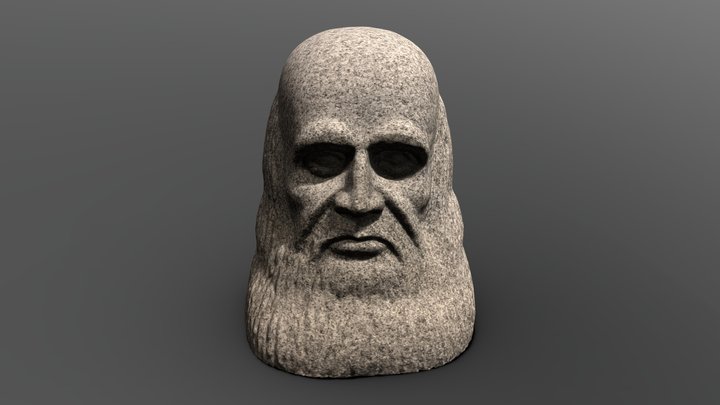 Leonardo da Vinci stone bust (photogrammetry) 3D Model
