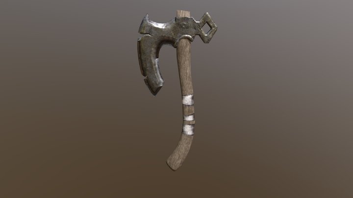 Axe low-poly PBR 3D Model