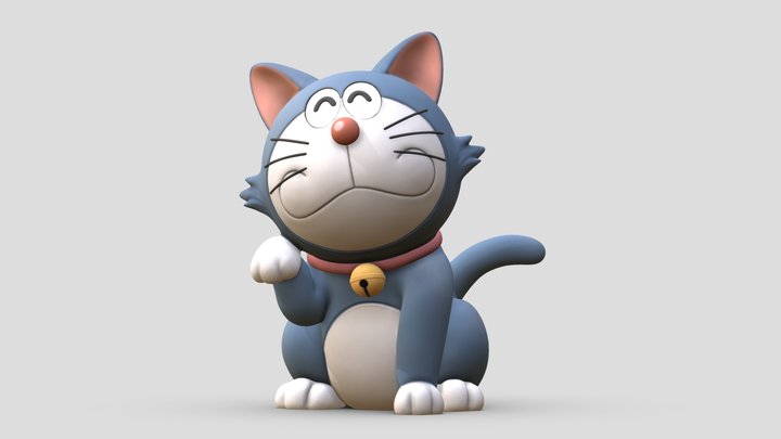 Doraemon Lucky Cat 3D Model