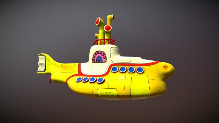 Yellow Submarine 3D Model
