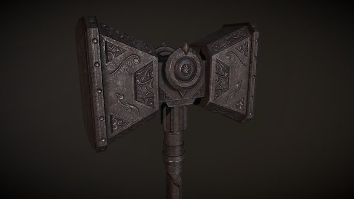 Ornate Hammer 3D Model