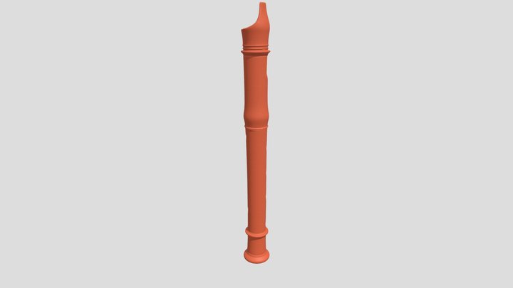 Flute flageolet of early XIXth century 3D Model