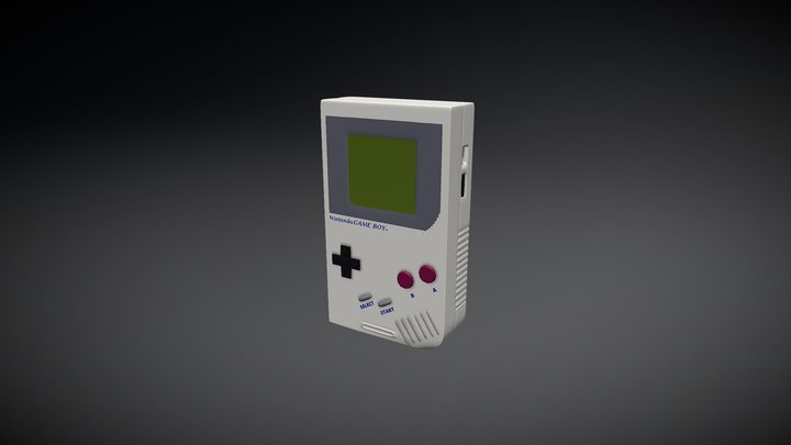 Retro Game Boy Classic - Exercise 3D Model