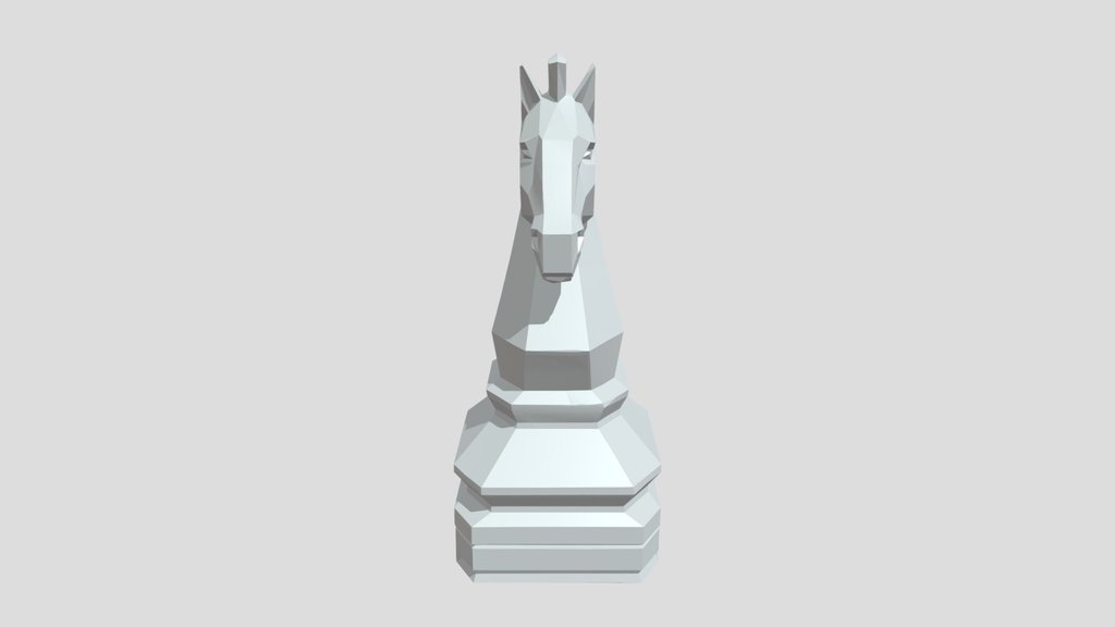 Stylized red knight chess piece