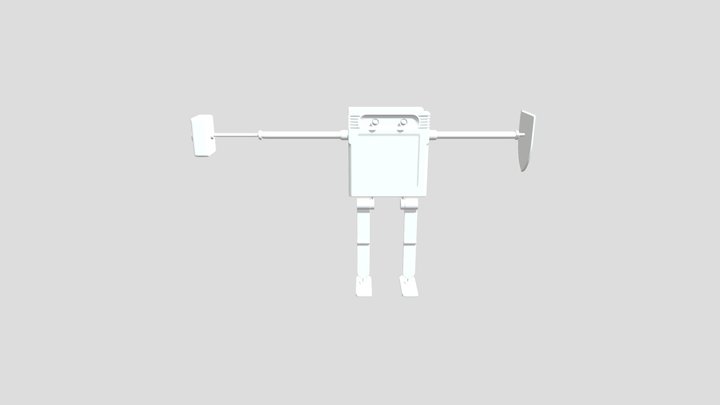 PAC 1 - GameBoy cartridge robot 3D Model