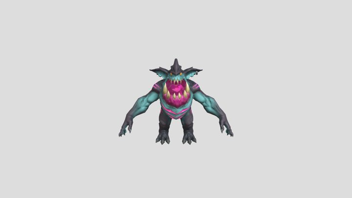 Little Monster Rigged Lowpoly 3D Model