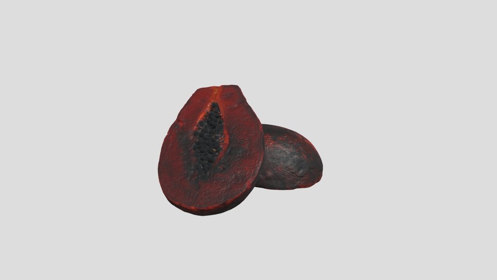 Paw Paw Papaya Sliced Photo Scan