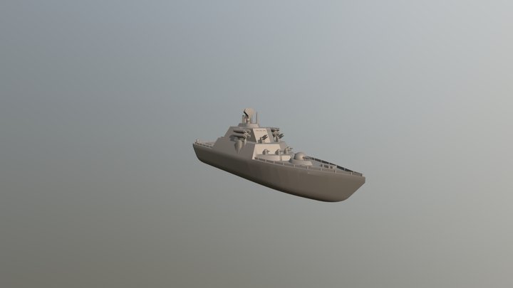 Warship. 3D Model