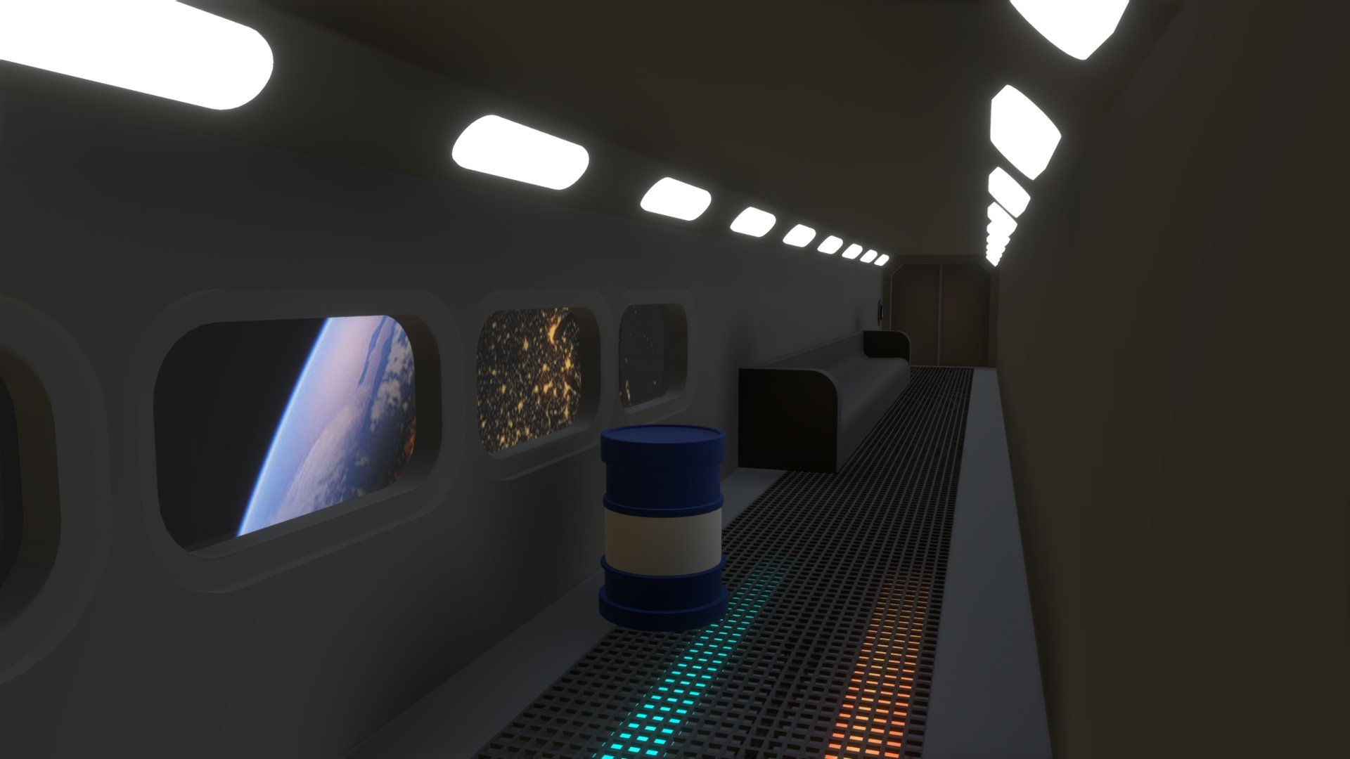space corridor scene