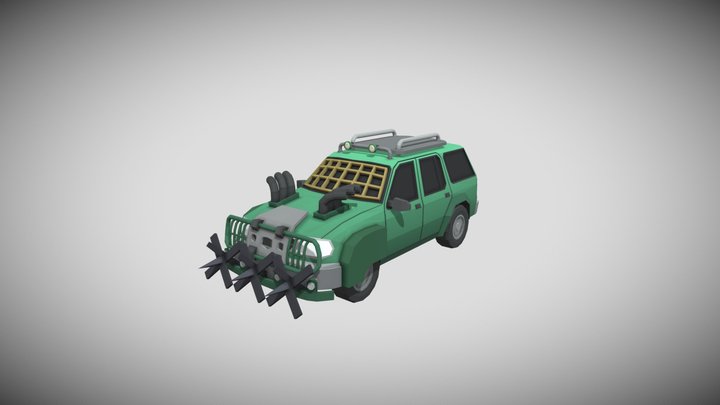 Armored Jeep 3D Model