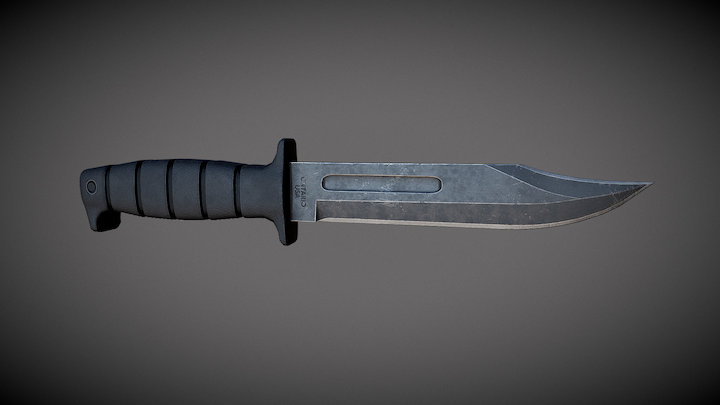 Marine Combat Knife 3D Model