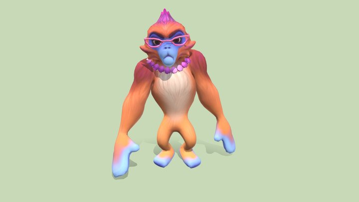 Old Lady Latte 3D Model