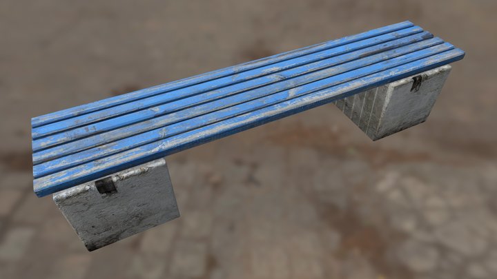 Bench Low 3D Model