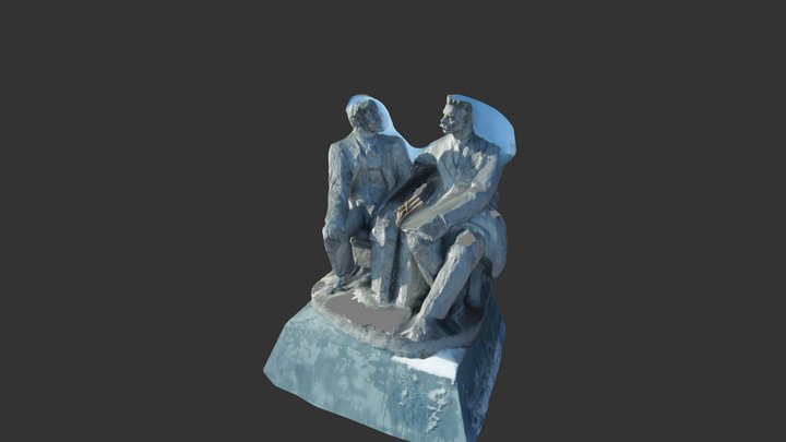 Памятник Ленину и Грькому 3D Model