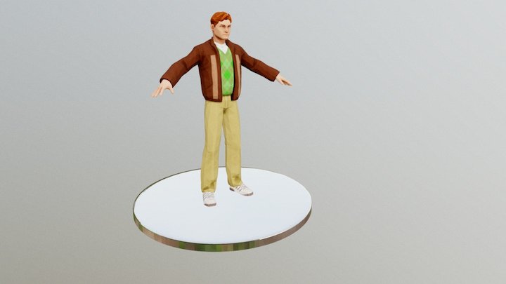 Karl - Lowply man 3D Model