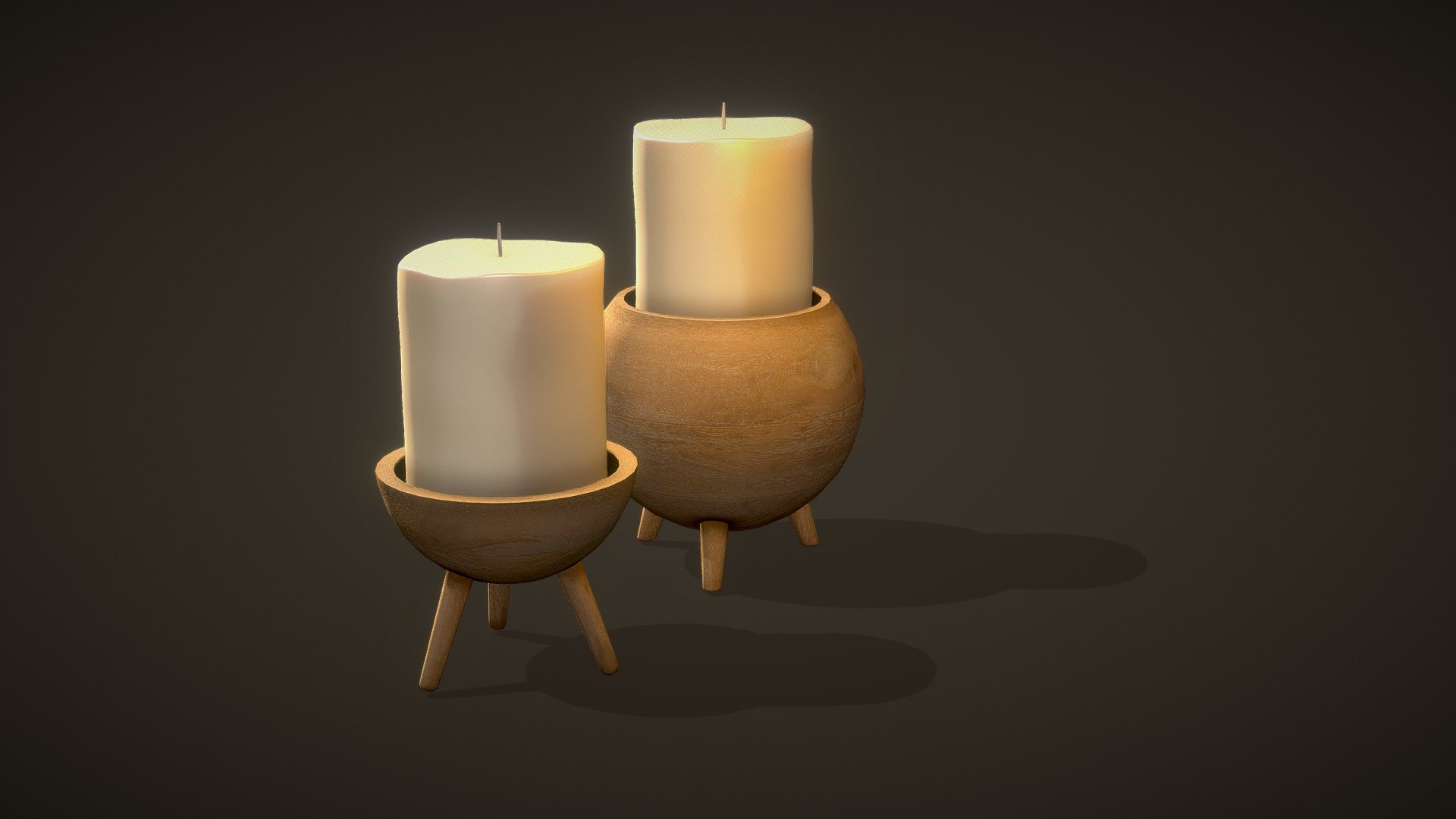 Candles 3D model by mmrcg [7376041] Sketchfab