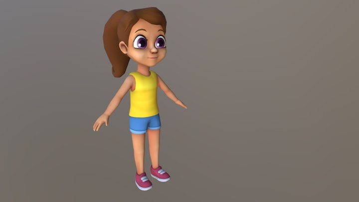 Girl - Blank Expression 3D Model
