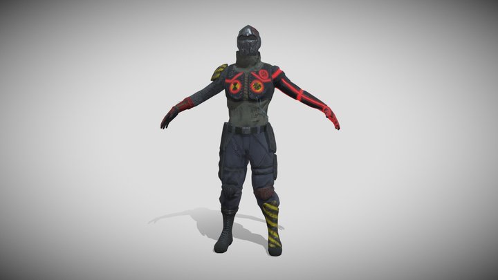 Cyberpunk-ish Character Model 3D Model