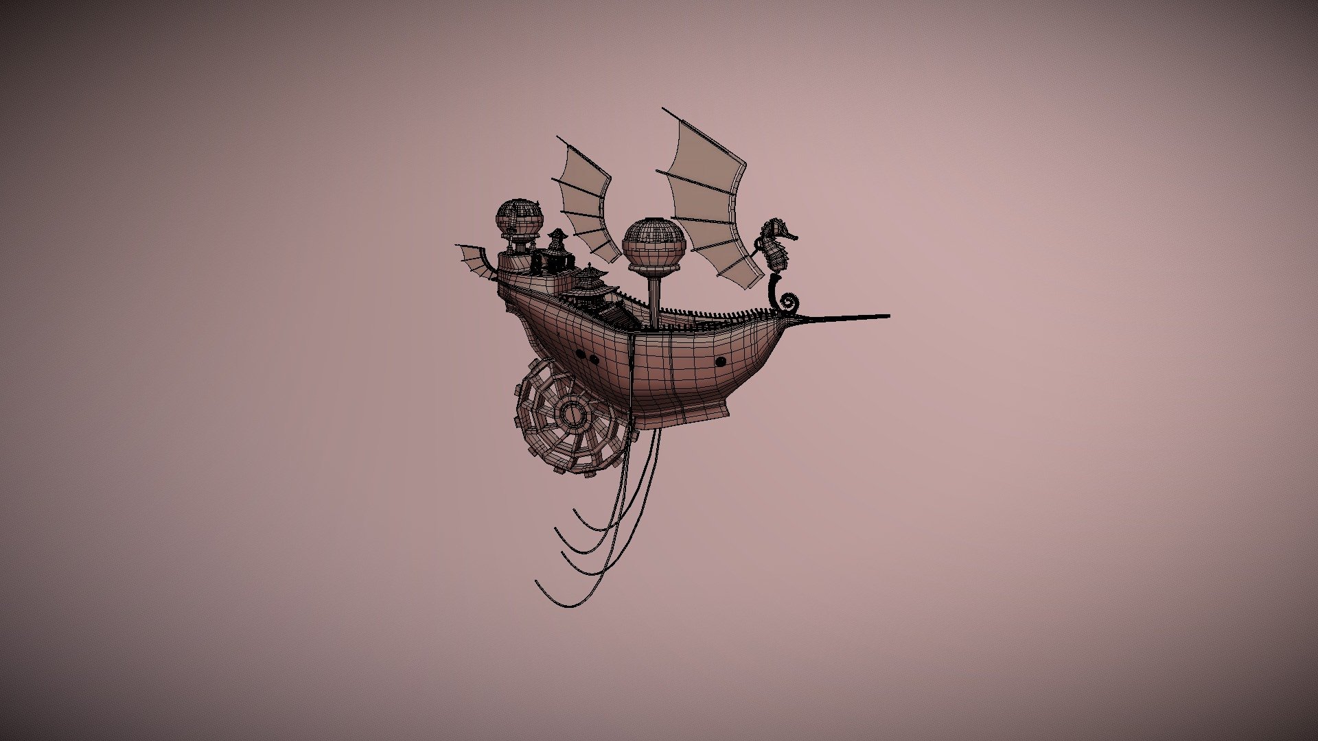 Steampunk Airship without textures