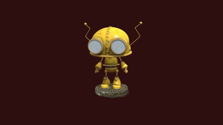 Yellow Robot 3D Model