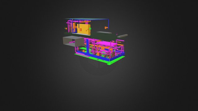 Water Pump Station - 3D Piping 3D Model
