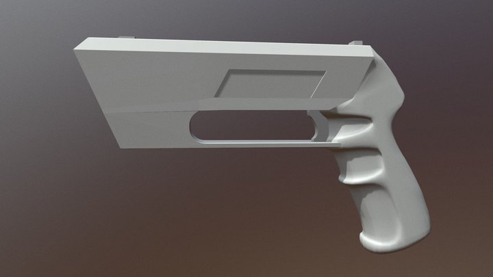 Futuristic laser pistol 3D Model