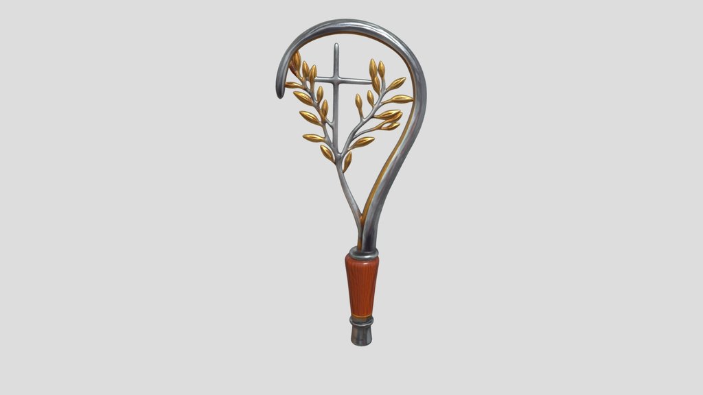 Crosier with olive branches