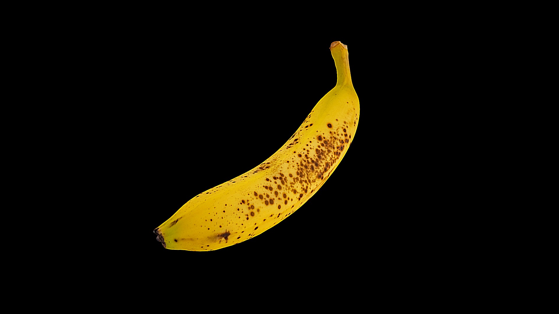 3D model Yet another banana fruit - This is a 3D model of the Yet another banana fruit. The 3D model is about a banana with a black background.