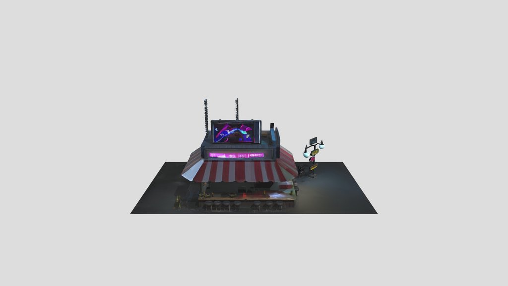 Cyberpunk Neon Noodle Hub 2077