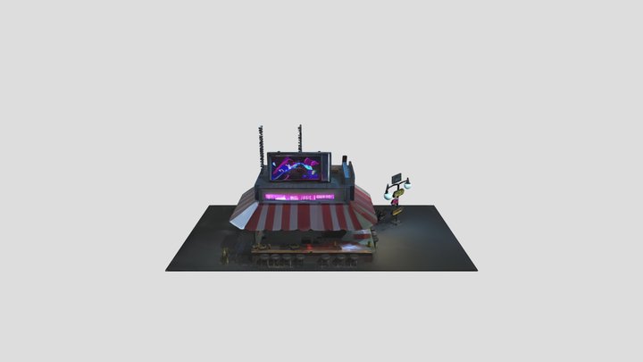 Cyberpunk Neon Noodle Hub 2077