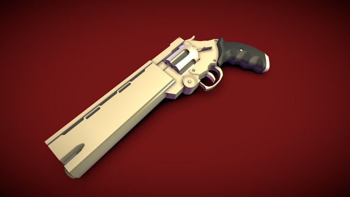 Vash's revolver from the anime Trigan 3D Model