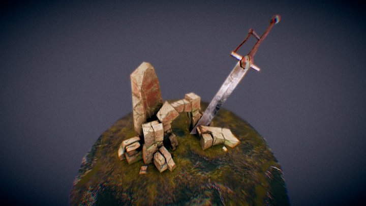 Fallen Sword 3D Model