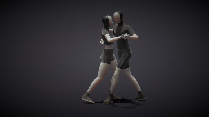 A&M: Tango Petit 8 - couple dance animation + UE 3D Model