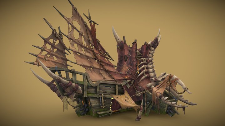 Orcs Ship 3D Model