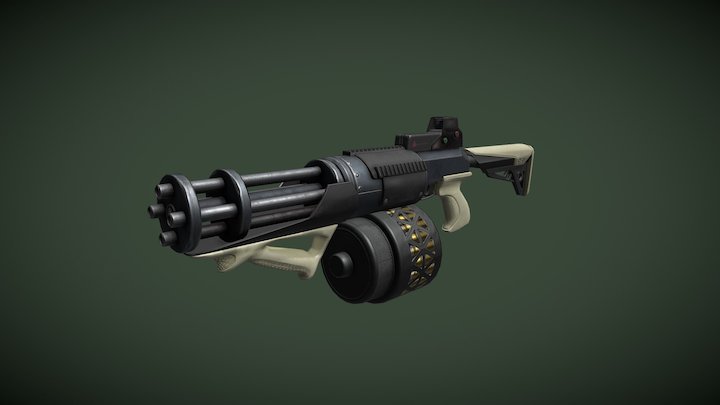 Minigun Rifle 3D Model