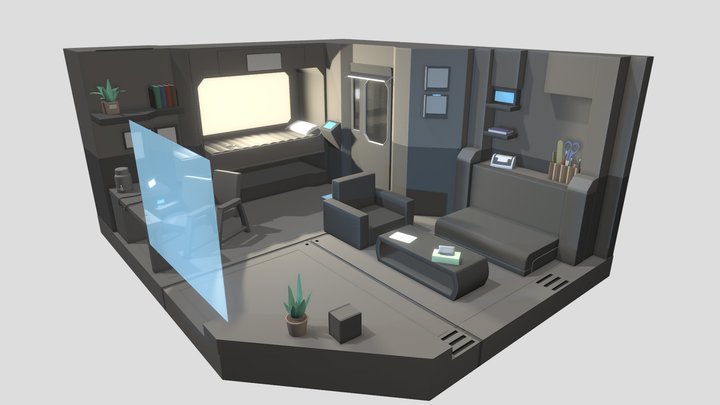 Arknights - RIIC Dormitory Room 3D Model