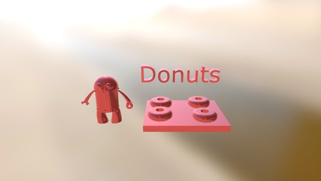Donut Robot 3D Model