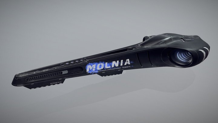 Futuristic racing car - "Molnia" 3D Model