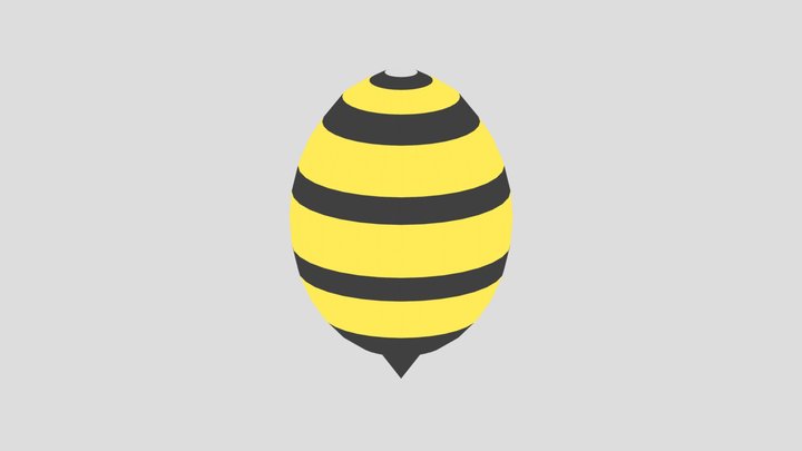 Bee Abdomen with Stinger 3D Model