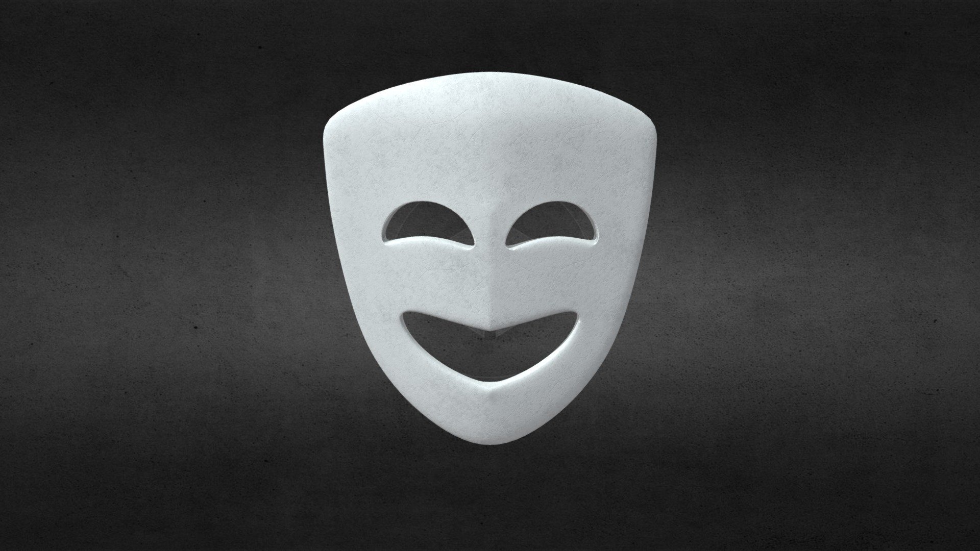 Simple Comedy Mask - Download Free 3D model by datokaraia [738afc4 ...