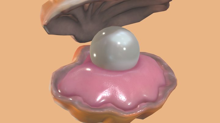 Stylized Oyster 3D Model