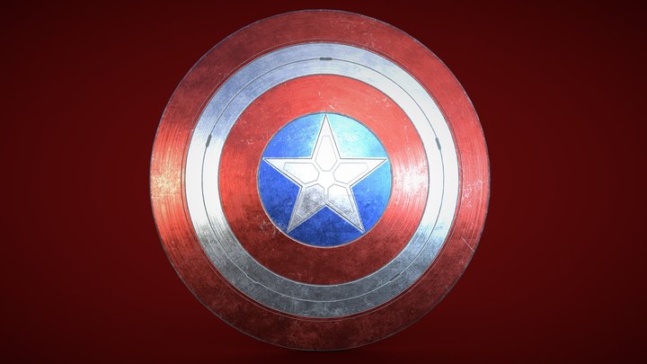 Captain America's Shield 3D Model