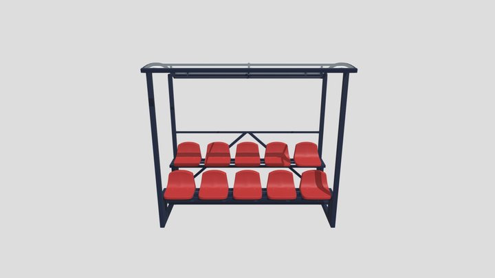 2rows_roof_tribune 3D Model