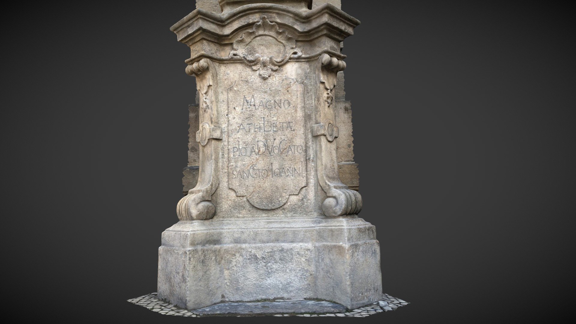 Baroque Plinith With Inscription - Download Free 3D model by Tomáš ...