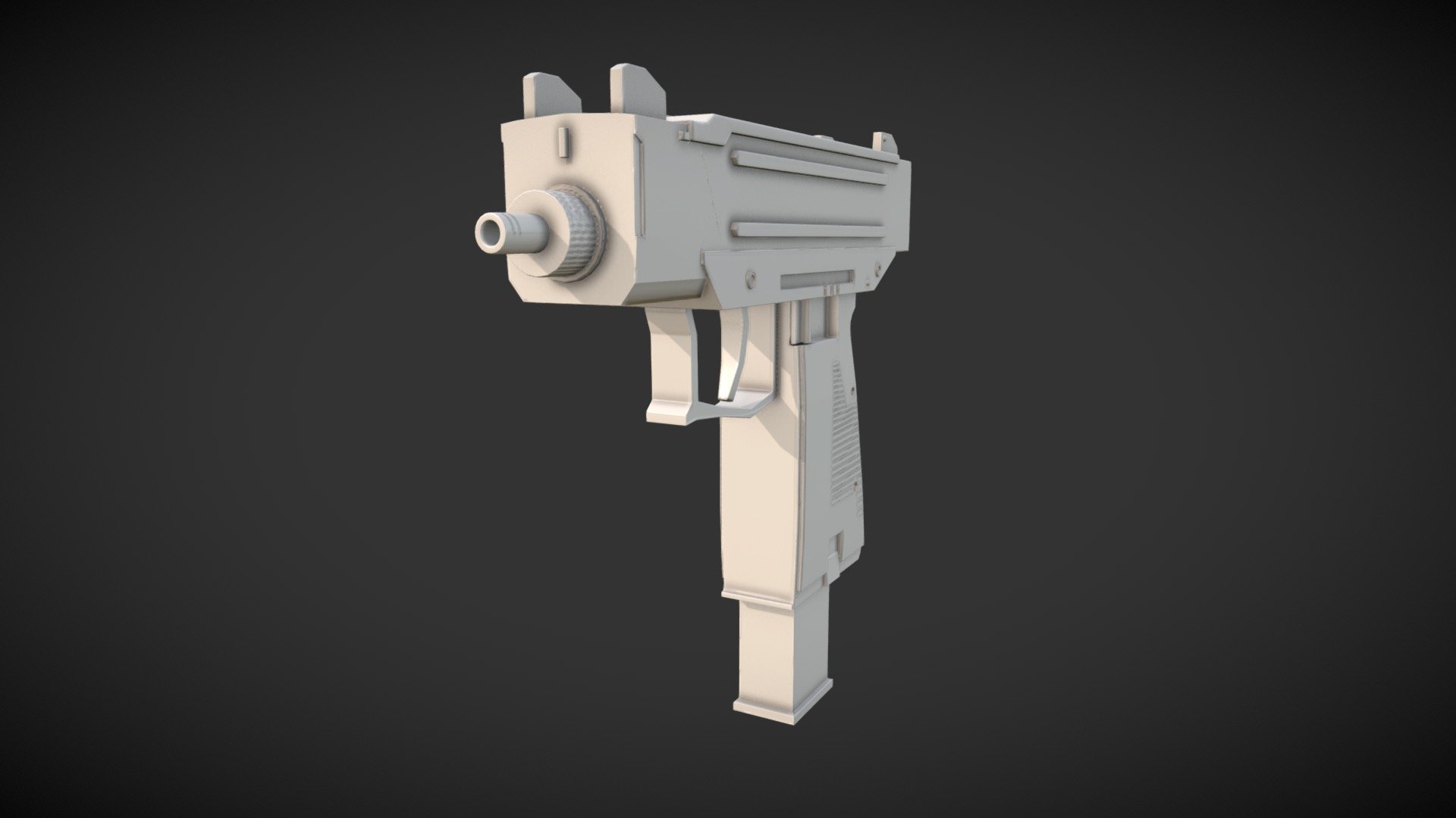 Uzi Gun Game Res - 3d Model By Henryalexander [738fa36] - Sketchfab