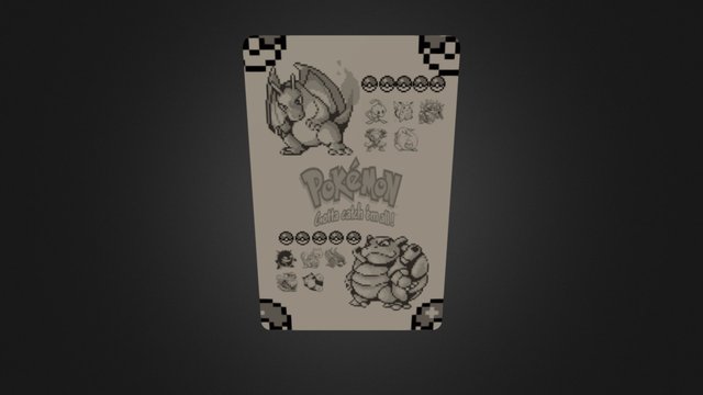pokemon cardback 3D Model