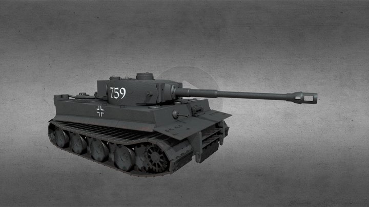 Tiger tank01 3D Model