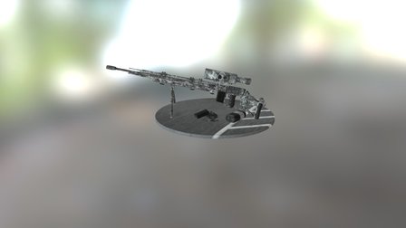 Twin Suns Long Range Rail Gun 01 camo 3D Model