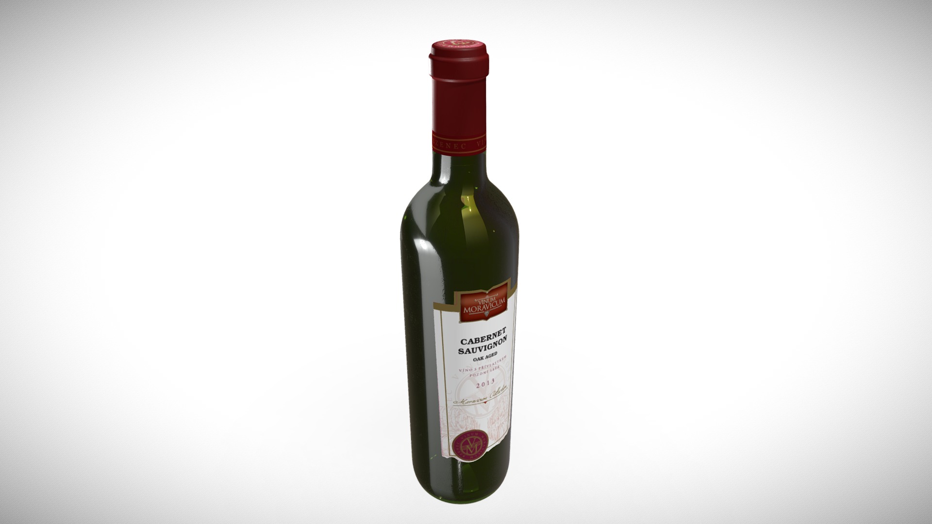 3D model Bottle of Wine Cabernet Sauvignon Oak aged - This is a 3D model of the Bottle of Wine Cabernet Sauvignon Oak aged. The 3D model is about a bottle of wine.