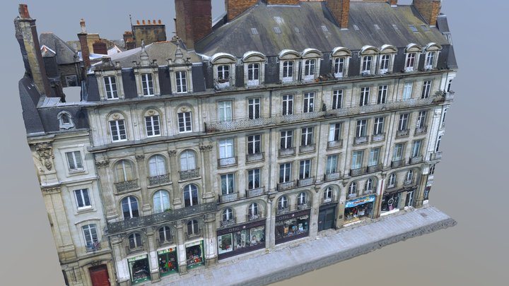 Roofing and facade scan - Rennes- France 3D Model